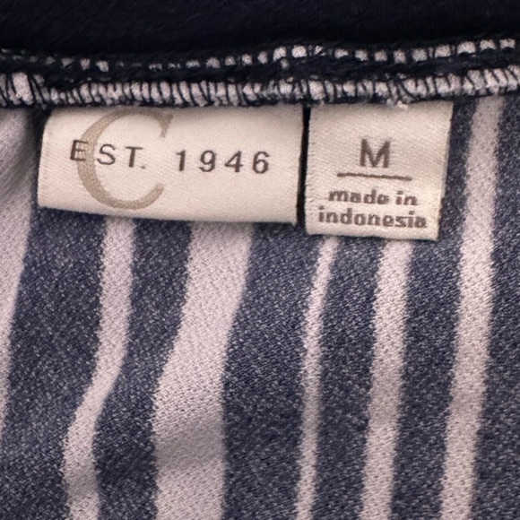 Cato navy blue and white stripe button down maxi skirt , size M - Picture 5 of 6